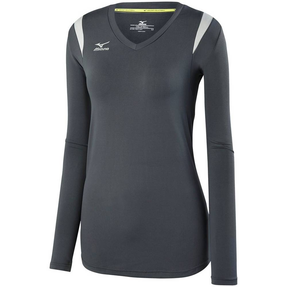 Camisas Mizuno Voleibol Balboa 5.0 Long Sleeve - Mulher - Cinzentas/Prateadas - FEXKV9185